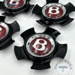 Bentley GT Red Wheel Center Caps