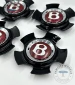 Bentley GT Red Wheel Center Caps