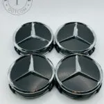 Chrome Mercedes Benz Alloy Wheel Center Caps 76mm