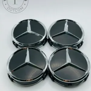 Chrome Mercedes Benz Alloy Wheel Center Caps 76mm