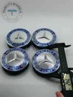 Mercedes Benz Blue Center Caps – Set of 4 - Image 3