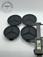 Matte Black Mercedes Center Caps 75mm – Premium Fit (Set of 4) - Image 3