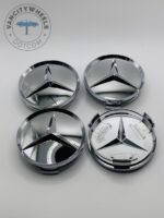 Set of 4 Chrome Mercedes Benz Alloy Wheel Center Caps – 74mm Premium Hub Caps - Image 4