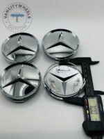 Set of 4 Chrome Mercedes Benz Alloy Wheel Center Caps – 74mm Premium Hub Caps - Image 5