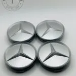 Silver Center Hub Caps for Mercedes Benz 75mm