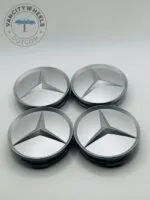 Silver Center Hub Caps for Mercedes Benz 75mm