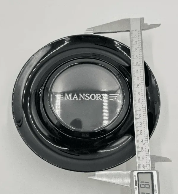 Mansory Floating Caps – 4Pcs, Gloss Black, Anti-Theft Fit - Image 5