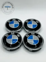 Set Of 4 Bmw Alloy Wheel Center Caps 68mm, Center Hub Caps For Bmw Cars 68mm