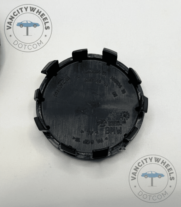 BMW 56mm Wheel Hub Center Caps - 4pcs (All Black/ Chrome Logo) - Image 4