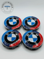 Set Of 4 New Bmw M Power Alloy Wheel Center Caps 68mm, Center Hub Caps Bmw 68mm