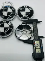Set Of 4 Black/white Bmw Alloy Wheel Center Caps 68mm, Center Hub Caps For Bmw Cars 68mm - Image 3