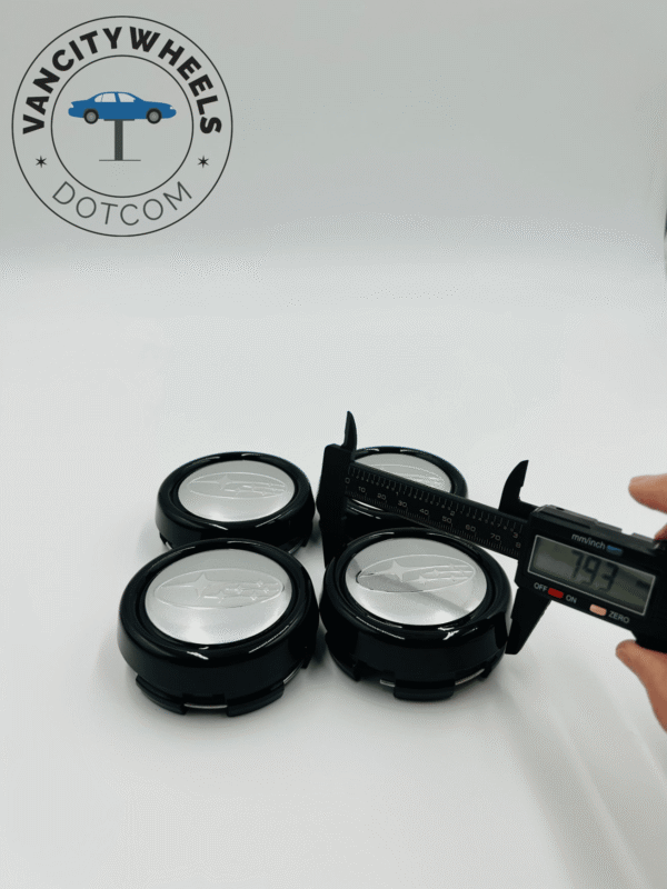 Subaru Wheel Center Caps - 60mm, 64mm, 79mm - Black or Silver (Set of 4) - Image 4