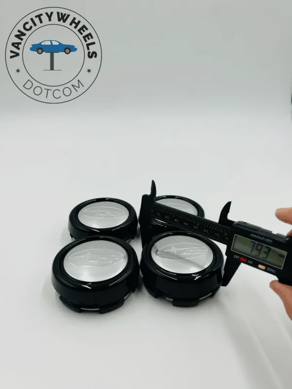 Subaru Wheel Center Caps - 60mm, 64mm, 79mm - Black or Silver (Set of 4) - Image 4