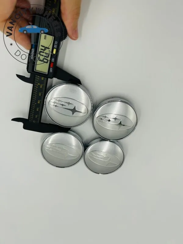 Subaru Wheel Center Caps - 60mm, 64mm, 79mm - Black or Silver (Set of 4) - Image 3