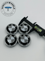 Premium 4Pcs BMW Skull Wheel Center Caps in Varied Sizes and Wheel Cap Base Colors - Image 2