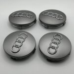 4pcs/set Emblem Wheel Center Cap Logo Badge Cover Car Hub Grey 60mm For Audi