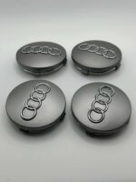 4pcs/set Emblem Wheel Center Cap Logo Badge Cover Car Hub Grey 60mm For Audi