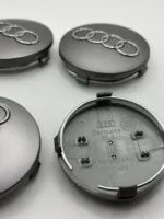 4pcs/set Emblem Wheel Center Cap Logo Badge Cover Car Hub Grey 60mm For Audi - Image 2