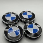 BMW 56mm Wheel Hub Center Caps - 4pcs (Blue Original Logo)