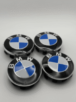 BMW 56mm Wheel Hub Center Caps - 4pcs (Blue Original Logo)