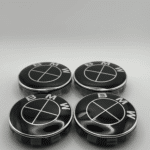 BMW Classic All Black Logo Replacement Wheel Center Caps (Set of 4) - 68mm