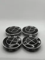 BMW Classic All Black Logo Replacement Wheel Center Caps (Set of 4) - 68mm