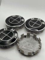 BMW Classic All Black Logo Replacement Wheel Center Caps (Set of 4) - 68mm - Image 2