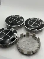BMW Classic All Black Logo Replacement Wheel Center Caps (Set of 4) - 68mm - Image 2