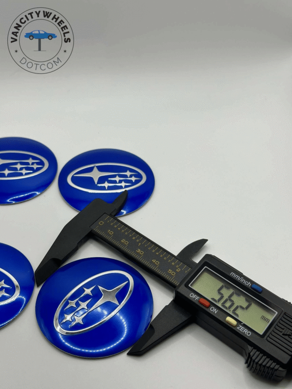 60mm Subaru Blue Wheel Center Caps – OEM Fit, Set of 4 | American Wheels Company - Image 6