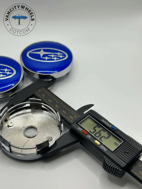 60mm Subaru Blue Wheel Center Caps – OEM Fit, Set of 4 | American Wheels Company - Image 4