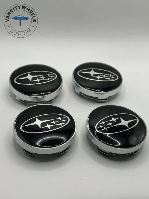60mm Subaru Black Wheel Center Caps – OEM Fit | Set of 4 | American Wheels Company - Image 5