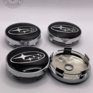60mm Subaru Black Wheel Center Caps