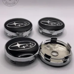 60mm Subaru Black Wheel Center Caps