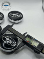 60mm Subaru Black Wheel Center Caps – OEM Fit | Set of 4 | American Wheels Company - Image 2