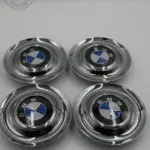 Silver Chrome Excellence: 4Pcs BMW Floating Center Caps in Varied Plate & Fit Diameter by Vancity Wheels