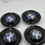 Black Excellence: 4Pcs BMW Floating Center Caps in Varied Plate & Fit Diameter by Vancity Wheels