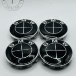 Set Of 4 Black/white Bmw Alloy Wheel Center Caps 68mm, Center Hub Caps For Bmw Cars 68mm