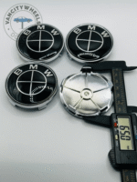Set Of 4 Black/chrome Bmw Alloy Wheel Center Caps 68mm, Center Hub Caps For Bmw Cars 68mm - Image 4