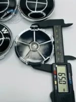 Set Of 4 Black/chrome Bmw Alloy Wheel Center Caps 68mm, Center Hub Caps For Bmw Cars 68mm - Image 3