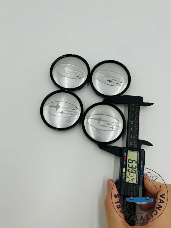 Subaru Wheel Center Caps - 60mm, 64mm, 79mm - Black or Silver (Set of 4) - Image 5