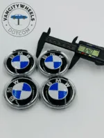 Premium 4Pcs BMW Wheel Center Caps in Varied Sizes and Wheel Cap Base Colors - Image 5