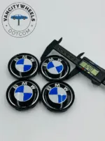 Premium 4Pcs BMW Wheel Center Caps in Varied Sizes and Wheel Cap Base Colors - Image 2
