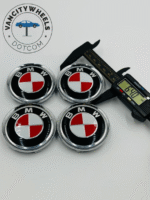 Premium 4Pcs BMW Wheel Center Caps in Varied Sizes and Wheel Cap Base Colors - Image 6