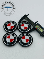 Premium 4Pcs BMW Wheel Center Caps in Varied Sizes and Wheel Cap Base Colors - Image 3