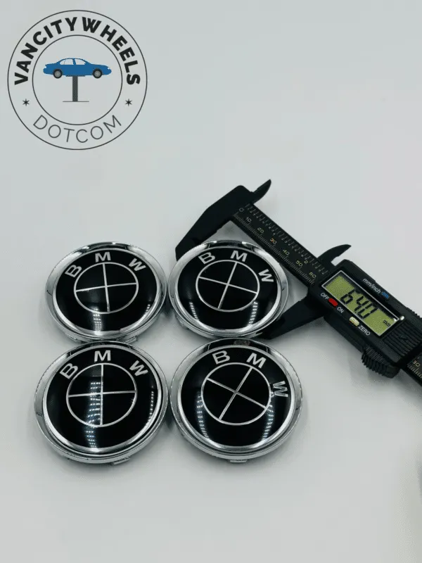 Premium 4Pcs BMW Wheel Center Caps in Varied Sizes and Wheel Cap Base Colors - Image 2