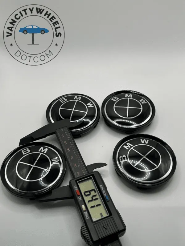 Premium 4Pcs BMW Wheel Center Caps in Varied Sizes and Wheel Cap Base Colors - Image 4