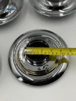 Silver Chrome Excellence: 4Pcs BMW Floating Center Caps in Varied Plate & Fit Diameter by Vancity Wheels - Image 2