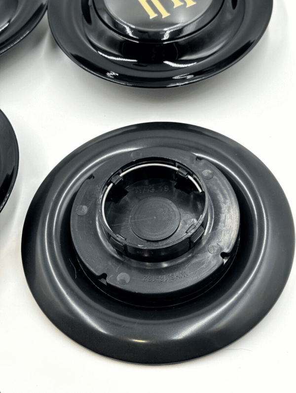 4pcs Black/Gold Rolls-Royce Floating Wheel Center Caps, Rolls Royce Elegance with Floating Emblem – Phantom, Ghost, Wraith, Dawn Compatible - Image 2