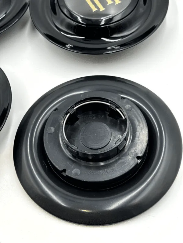 4pcs Black/Gold Rolls-Royce Floating Wheel Center Caps, Rolls Royce Elegance with Floating Emblem – Phantom, Ghost, Wraith, Dawn Compatible - Image 2