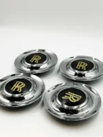 4pcs Chrome/Gold Rolls-Royce Floating Wheel Center Caps, Rolls Royce Elegance with Floating Emblem - Phantom, Ghost, Wraith, Dawn Compatible - Image 4